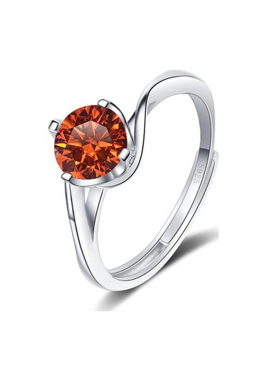 Sarı Bague Ringen 1ct Vvs Mozanit Takı Alyans 925 Ayar Gümüş Kaplama Beyaz Altın Dört Pençe Büküm Tasarım Açık Yüzükler