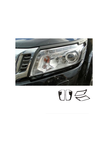 Nissan Navara 2023+ Far Stop Çerçeve Kaplama Siyah