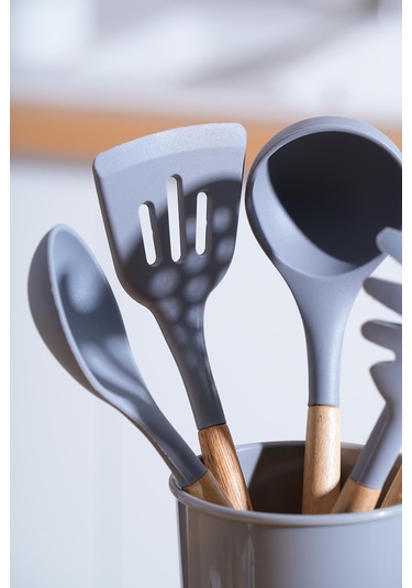 Handy 5 Parça Silikon Mutfak Gereçleri Seti Gri