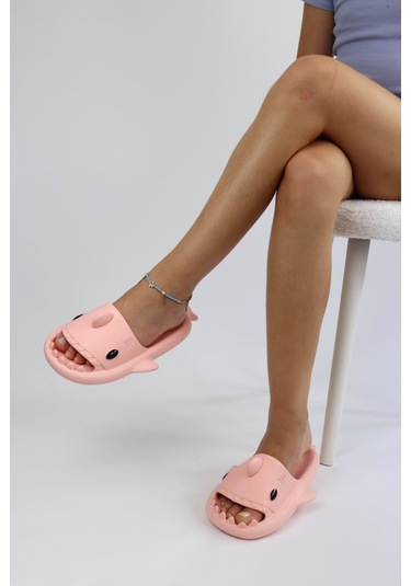 Wagoon Wg500 Köpekbalığı Pembe Unisex Tam Ortopedik Terlik Shark Slides Pembe