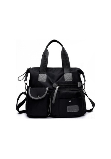 Suofeng Siyah Nylon Kadın Çanta - Büyük Kapasiteli Anne Çantası, Tek Çantılı/sırt Çantası, Seyahat Ve Gündelik Kullanıma Uygun, Dayanıklı Ve Konforlu Siyah
