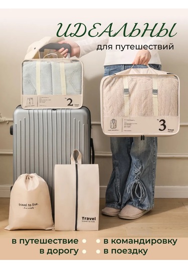 Homlove Valiz İçin Organizatör Seti, 7 Parça. 417363940 Beyaz