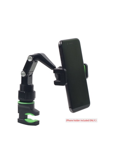 Ranyeek Müzisyenler İçin Çok Fonksiyonlu Telefon Tutucu - Ayarlandırabilir Ve Döner - 10 Adet Gitar Pleti + 1 Adet Temizleme Bezi Rastgele Renkler - Rps-gn Siyah+yeşil