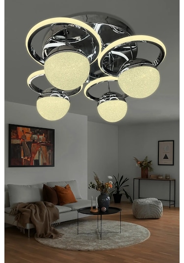 Vera 4 Lü Modern Plafonyer Led Avize Çok Renkli