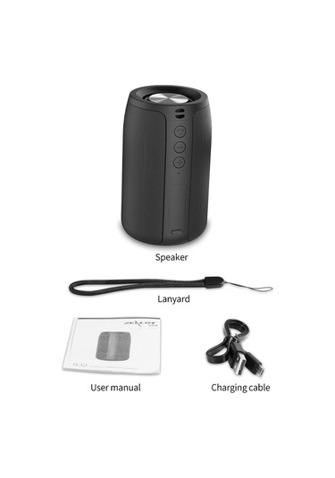 Wezone S32 Siyah Bluetooth Hoparlör - Tws Eşleşme, Su Geçirmez, Düşük Frekanslı Stereo, Sesli Konuşma, Taşınabilir - Ev/parti/doğa İçin