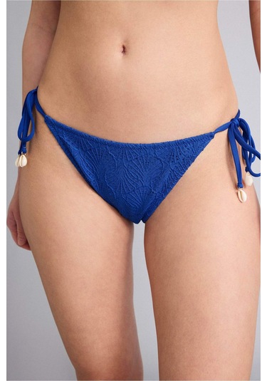 Defacto Regular Fıt Nakışlı Brode Bikini Alt B6895ax26smbe114 Mavi-be114