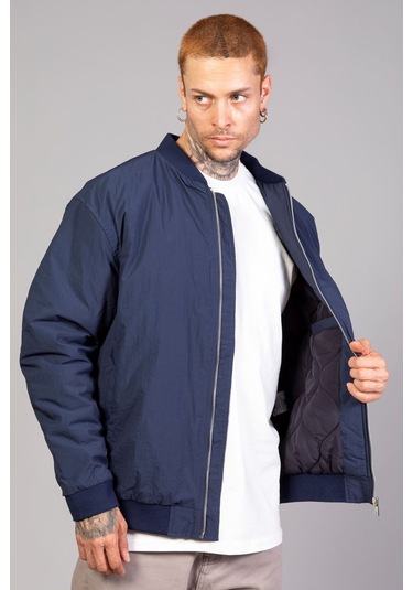 Lacivert Regular Fit /krinkıl Kumaş İçi Kapitone Pilot Erkek ... Lacivert