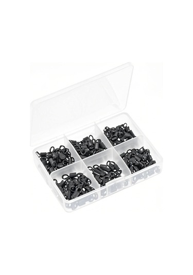 Yuntech01 Balıkçılık Döner Anahtar Seti - 150 Adet 2 ,3 ,4 Her Biri 50 Adet , Yüksek Dayanım, İple Sarılma Olmayan, Yeniden Kullanılabilir Kutu İçerisinde