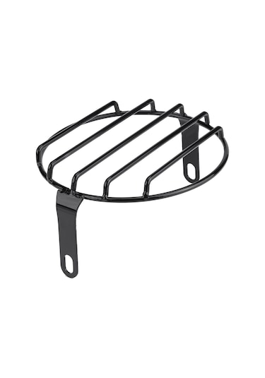 Geeroyoo 6.5 İnç Geri Zamanlı Motosiklet Farı Koruması, Demir Malzeme, Retro Tarz, Cg-125/gn Uyumlu, Kolay Kurulum Yatay Çubuk Kafes