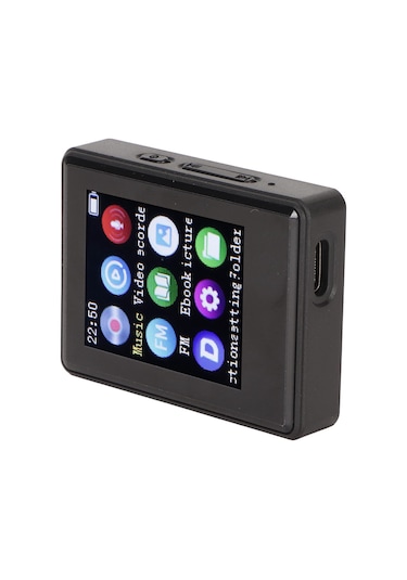 Xindoker Bluetooth 5.0 Mp3 Çalar - 1.77 İnç Spı Ekran, Hifi Ses, Fm Radyo, Kayıt, E-kitap, 8gb Tf Kartlı Taşınabilir Müzik Oynatıcı