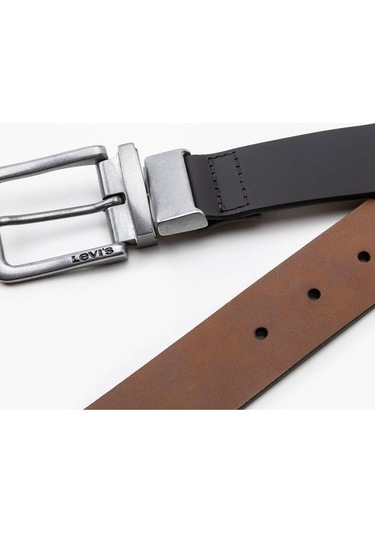 Sonbahar Yeni Erkek Logo Moda Iş Kemeri 38018-0020-5404 Çift Taraflı Kahve Ve Siyah