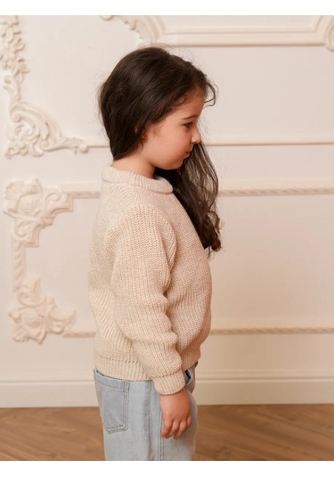 Djaza Kids Çocuklar İçin Örme Oversize Kazak 292470484 Bej