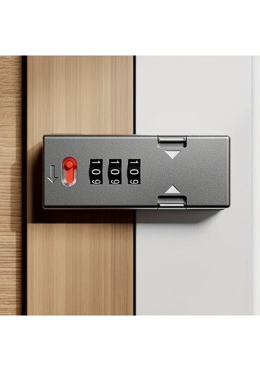 Willowhaven Silvery 3 Haneli Kombinasyonlu Ayarlanabilir Kilit Ve Sürgü Anahtarsız Giriş Garaj Dolap