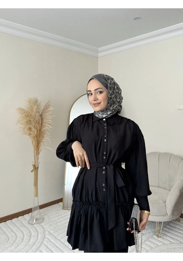 Ptkm002 Büzgülü Fırfırlı Takım Siyah