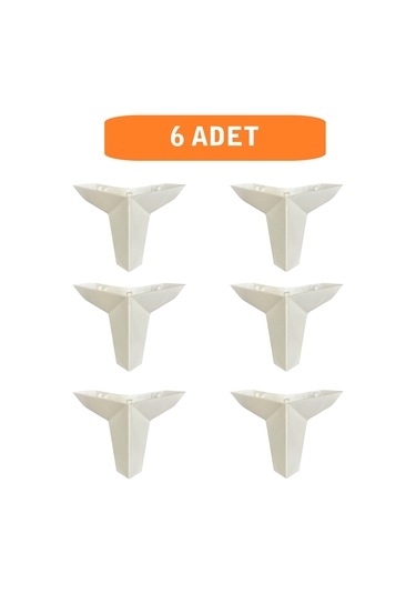Homdep Kanepe Koltuk Tv Ünitesi Konsol Yükseltme Loft Model Plastik Ayak 11 Cm Beyaz Renk 6 Adet Beyaz