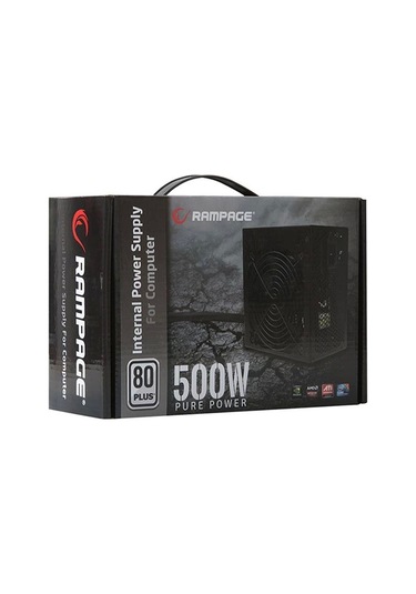 Rampage Rmp-500-80p 500w 80 Plus 12cm Fan Aktif Pfc Power Supply