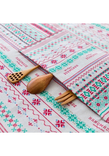 Yaleker Ev Ofisi Mutfak Önlüğü, Cep Tasarımı, 70x68cm, Poliester Elbise, Kırmızı-yeşil Çizgili Desenli, Yaşam Kolaylığı Sağlar