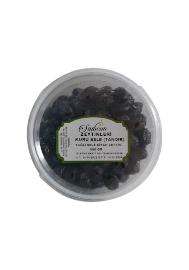 Sadıcım Kuru Sele (TUZSUZ) Siyah Zeytin TANDIR 650 GR