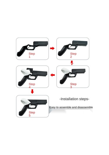 Meta Quest 2 Vr Denetleyicisi İçin 1 Çift Sağlam Çekim Kolu Tutucu Siyah