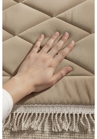 Vizon Kapitone Dolgulu Lüks Seccade 65x115 Cm