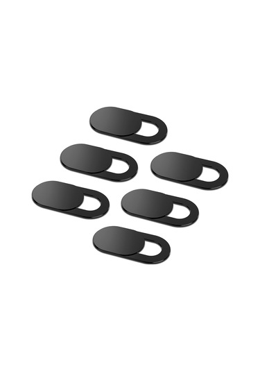 Geeksen Kamera Koruması Kaydırmalı Kapağı - Telefon/tablet/dizüstü Bilgisayar Uyumlu - Siyah - 6 Adet Paket