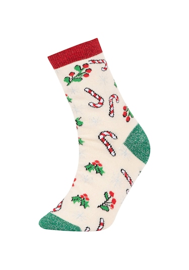 Defacto Kız Çocuk Yılbaşı Temalı 2'li Pamuklu Uzun Çorap Z3924A6NSKR1 Çok Renkli Defacto Kız Çocuk Yılbaşı Temalı 2'li Pamuklu Uzun Çorap Z3924A6NSKR1 Çok Renkli