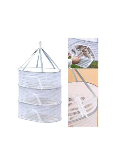 Suntek Asılı Kurutma Netleştirme Balık Ağı Sebze 40x60cm-üç-katlı