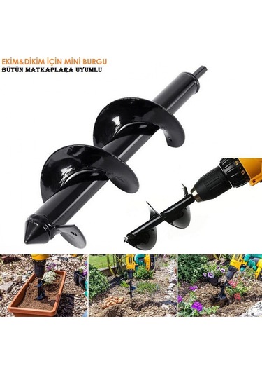 Bahçe Ekim-Dikim Için Matkap Burgusu