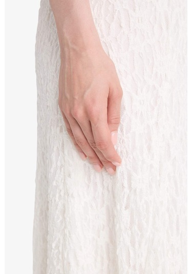 Defacto Dantel Beyaz Maxi Etek F5014ax25hswt34 Beyaz