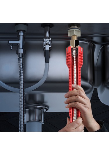 Geeksen 8'li Kutu Halinde Evsel Su Tesisatı Tamiri, Montağı İçin Anti-kayma Universal Fıçsana Anahtarı - Abs, Karbon Çelik Ve Alaşım Malzeme