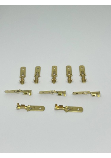 10 Adet 6,3mm Erkek Fiş Terminal Kablo Ucu Sf1eu