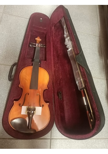 Armajy003afe Mod. 4/4 Tam Boy Masif Ağaç Abanoz Hareli Keman Seti