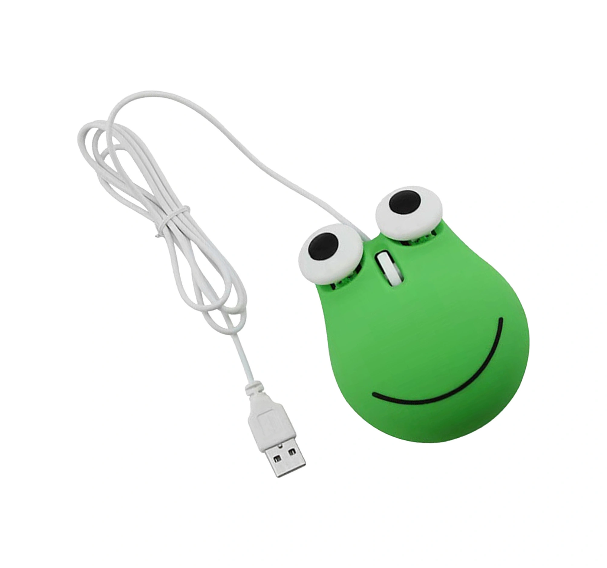 Vkemall Yeşil Kurbağa Desenli Ergonomik Kablolu Fare - Hassas Optik Takip, Usb Bağlantı, Bilgisayar Ve Dizüstü Uyumlu