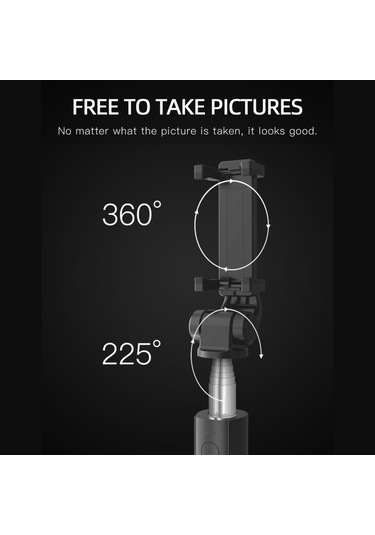 Reedark 3 Lü 1 Arada 6 Segmanlı Selfie Çubuğu Tripod Ve Gimbal Stabilizatör 27.5 İnç Android İos Uyumlu