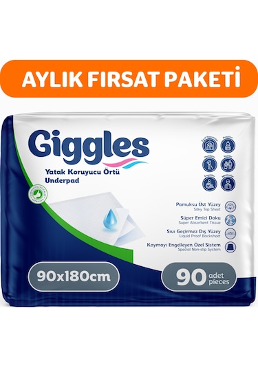 Giggles 90x180 Yatak Koruyucu Örtü 3 x 30 Adet