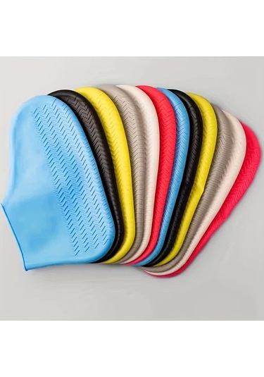 Willowhaven 5 Pairs Mixed Colors Su Geçirmez Lateks Ayakkabı Kılıfları Erkek Ve Kadın İçin Kalın Kaymaz Dayanıklı Altın