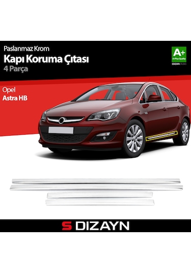 S-Dizayn Opel Astra H Hb Kapı Koruma Çıtası Krom 2004 Üzeri