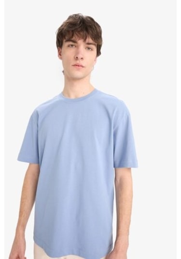 DeFacto Oversize Geniş Kalıp Bisiklet Yaka Kısa Kollu Kısa Kollu Tişört E6885AXNSBE797