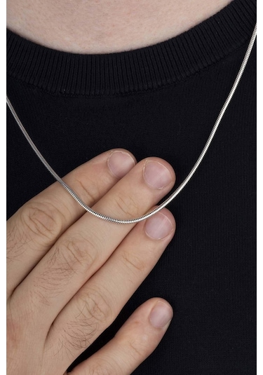 Gümüş Pazarım İtalyan Model Klasik Erkek Gümüş Zincir Kolye Bileklik Kombini Çok Renkli