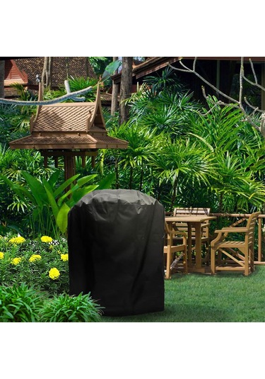 Moveevo Barbekü Izgarası Koruması 210d Oxford Kumaş Siyah Su Geçirmez Kayışlı 58x77cm Xs Siyah