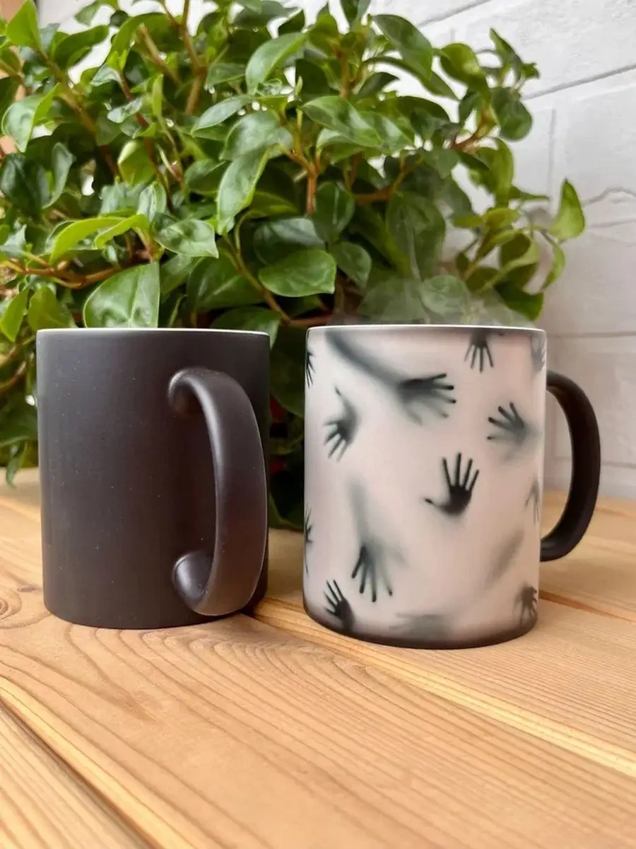 Cup-cup Yılbaşı Hediyesi İçin Bukalemun Baskılı Kupa 330ml 98870288 Siyah