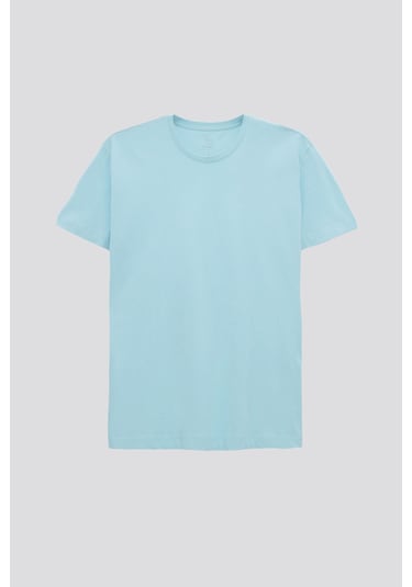 D's Damat Ds Damat Relaxed Fit Turkuaz %100 Pamuk T-shirt 6hc14ort02005 Turkuaz