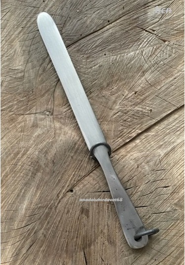 Bcn Karon Çelik Bıçak Bileme Masadı Oval Kasap Masat Dövme Çelik