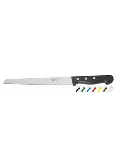 Kapp Dişli Ekmek Bıçağı - Siyah 19.5 CM