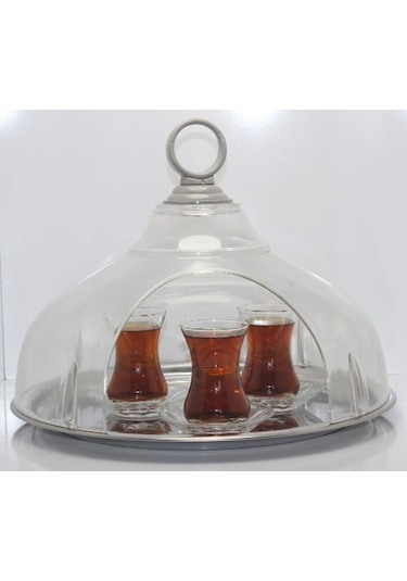 Kutlu Askılı Kapalı Çay Taşıma Tepsisi Kahveci