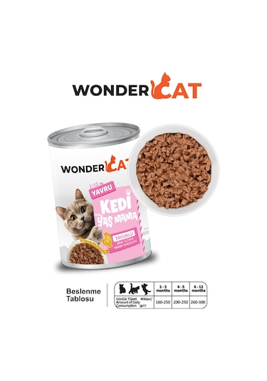 Wondercat Tavuklu Yavru Kedi Konservesi 400gr X 12 Adet