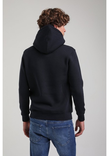 Kapüşonlu Lacivert Slim Fit Hoodie 23fwm64047 Lacivert