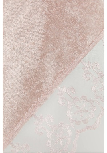 Favora Fatih Güpürlü Kadife Fiskos Örtüsü Pembe