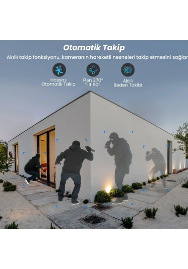 Çift Lens Çift Ekran İle Kadraj 8mp 4k Ptz Wıfı Kamera: Aı İnsan