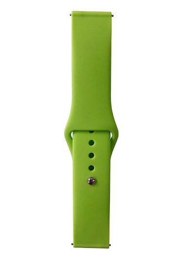 Galaxy   Uyumlu  Watch Active 2 44mm Band Serisi 20mm Klasik Kordon Silikon Strap Kayış-yeşil
